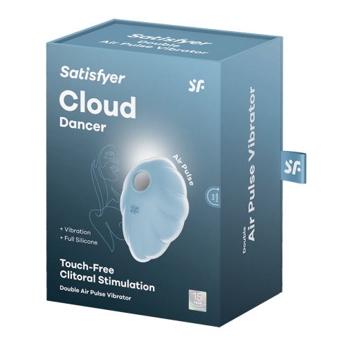 Вакуумный вибратор голубого цвета Satisfyer Cloud Dancer - 6