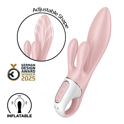 Вибратор кролик розового цвета Satisfyer Air Pump Bunny 3 - 1