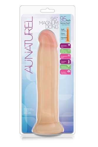 Фаллоимитатор 23/5 см на присоске реалистичный телесного цвета AU NATUREL 9.5INCH MAGNUM DONG - 2