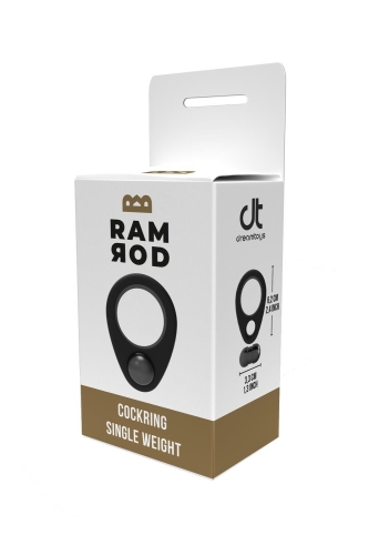 Ерекційне кільце на член з обтяжувачем чорне Dreamtoys RAMROD - 5
