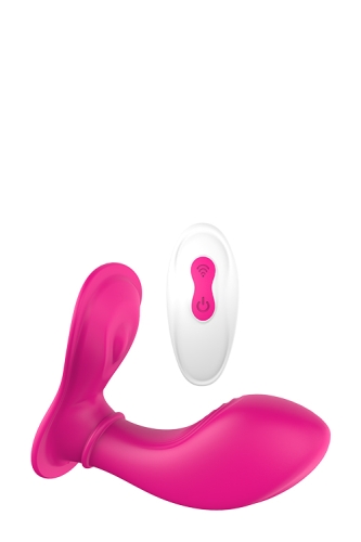 Вибратор для точки G розовый со стимуляцией клитора Dream toys VIBES OF LOVE REMOTE PANTY G MAGENTA - 3