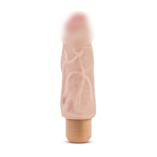 Реалістичний товстий вібромасажер Mr. SKIN COCK VIBE VIBE 9 BEIGE