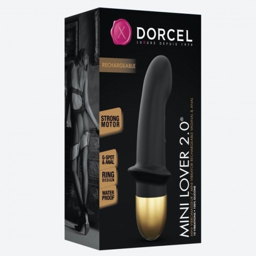 Вибратор для точки G и массажа простаты черный Dorcel Mini Lover 2.0 - 4