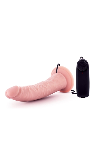 Вібратор реалістичний із присоскою тілесного кольору з пультом ДК Blush Dr Skin Dildo - 4