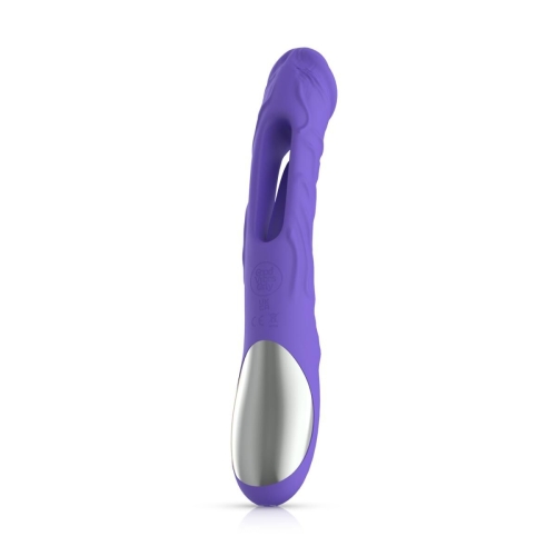 Вибратор для точки G фиолетовый Good Vibes Only Flax Vibrating Dildo with G-Spot - 3