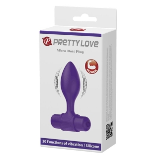 Анальна вібропробка силіконова Pretty Love Vibro but plag BI-040077-1