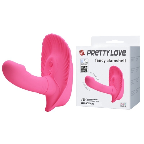 Вибратор вагинальный силиконовый розового цвета PRETTY LOVE FANCY CLAMSHELL - 1