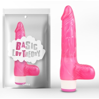Реалістичний вібратор з мошонкою рожевий CHISA Basic Luv Theory Luv Pleaser
