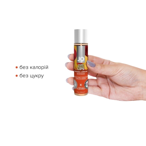 Смазка съедобная для оральных ласк вкус персика System JO H2O 30 мл - 2