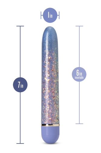Вібратор вагінальний синього з перламутром кольору Blush ETHERIAL PERIWINKLE - 1