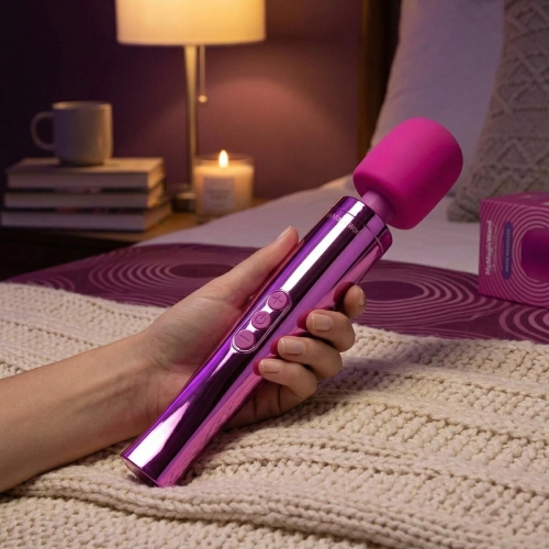 Масажер у вигляді мікрофона рожевого кольору MyMagicWand - Wand Massger Electric Pink - 10