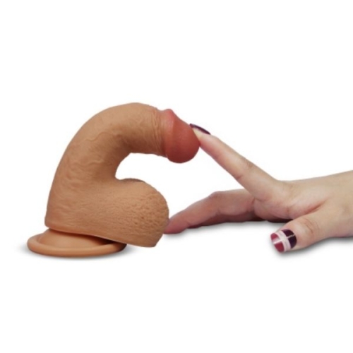 Фалоімітатор тілесний силіконовий на присоску Lovetoy - 3