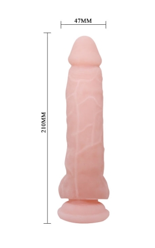 Суперреалистичный фаллоимитатор на присоске телесного цвета &amp;quot;SUPER DILDO 8.2&amp;quot; - 5