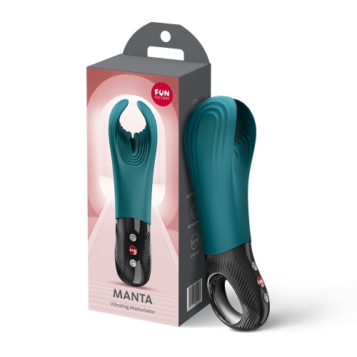 Вибратор для пениса зеленый Fun Factory MANTA Bottle Green подходит для парных игр - 10