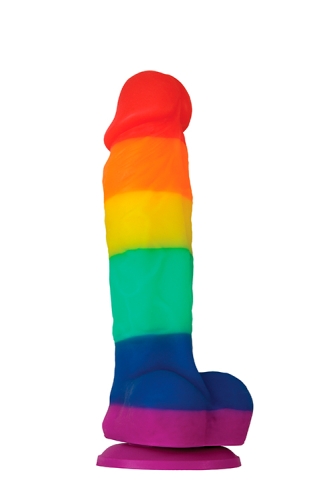 Фаллоимитатор реалистичный на присоске разноцветного цвета NS Novelties Colours pride edition - 1