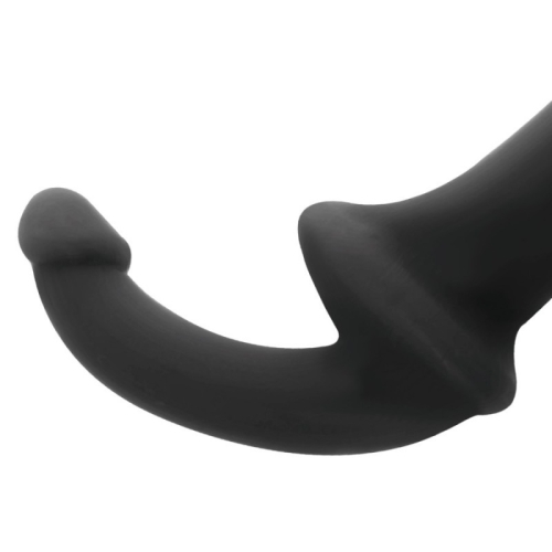 Страпон двойной для женщин без ремешков силикон черного цвета Addicted Toys Strapless Strapon Black - 3