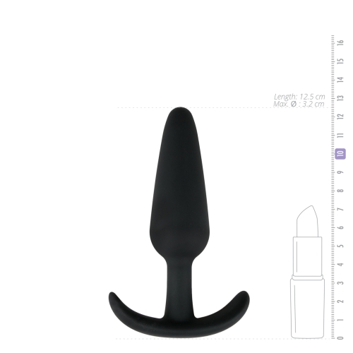 Анальная пробка из силикона черная EasyToys Buttplug размер L - 3