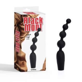 Анальні віброкульки чорного кольору Chisa Anal Bumpy Bead