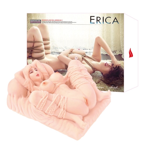 Мастурбатор міні лялька з грудьми та Вагіною тілесного кольору Kokos Erica - 7