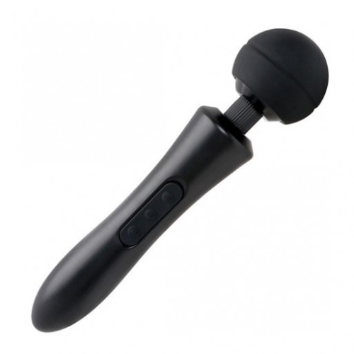 Вібромасажер Ванд у формі мікрофону Пульсатор чорного кольору Boss series Massager Ultra Powerful - 2