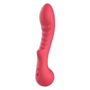 Вібратор рельєфний вагінальний та для точки G червоного кольору Dream Toys Amour Aimee
