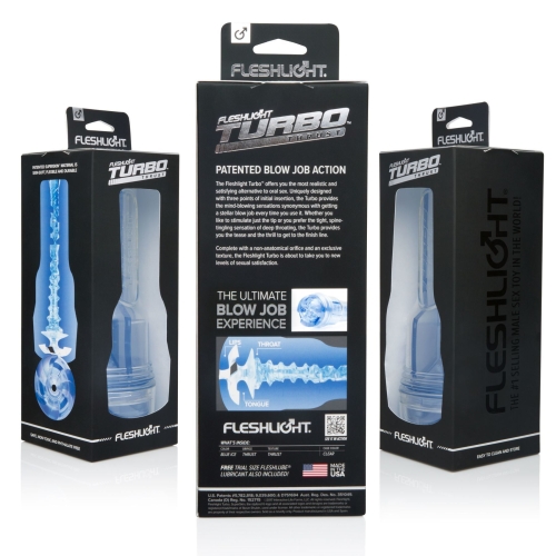 Мастурбатор Fleshlight Turbo Thrust Blue Ice Флешлайт - 3