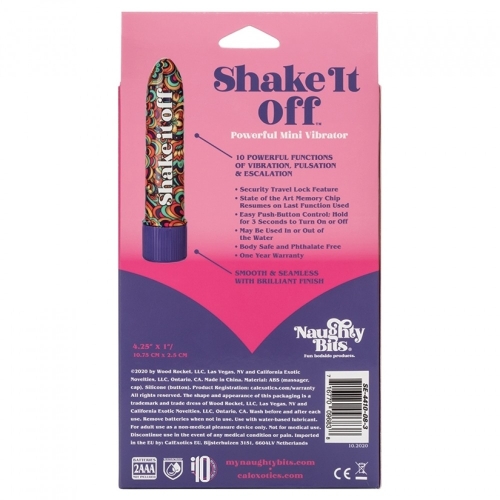 Міні вібратор різнокольоровий California еxotic novelties Shake It Off Mini Vibrator - 7