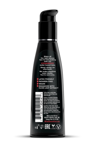 Оральный лубрикант на водной основе со вкусом клубники Wicked sensual care Aqua 120 мл - 2