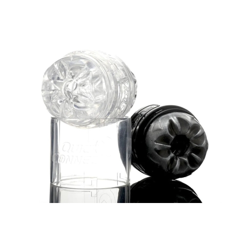 Адаптер для з'єднання 2х мастурбаторів прозорого кольору Fleshlight - 3