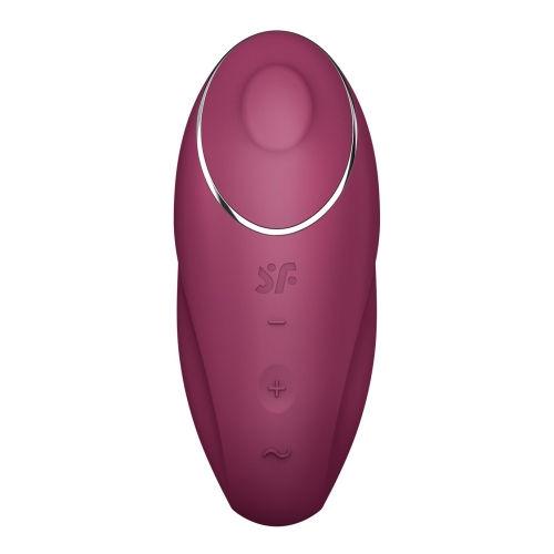 Кліторальний стимулятор червоного кольору Satisfyer Tap &amp;amp; Climax 1 - 3
