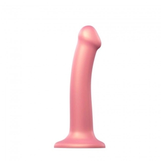Насадка для страпона силіконова рожева Strap-On-Me Mono density Dildo m діам 3,3 см