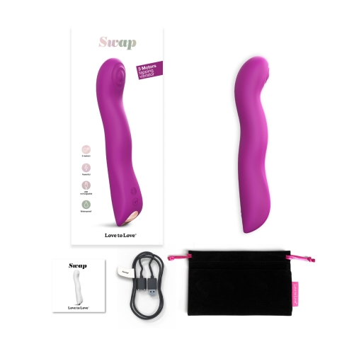 Вібратор вигнутої форми для точки G фіолетового кольору Love To Love Swap Sweet Orchid - 6