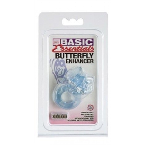 Эрекционное виброкольцо голубого цвета California еxotic novelties Basic essentials vibrating but - 4