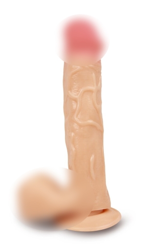 Силиконовый 16/4,5 см фаллоимитатор на присоске реалистичный Brazzers 19 см х 4,5 см - 1