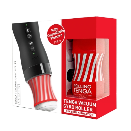 Мастурбатор в футляре с ротацией белого цвета Tenga Vacuum gyro roller - 3