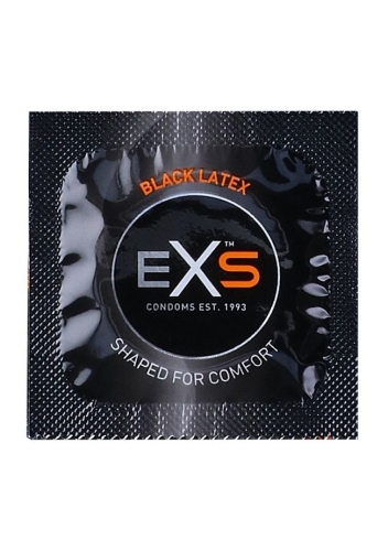 Презервативы анатомические веганские черного цвета Exs BLACK Latex 5 штук - 1