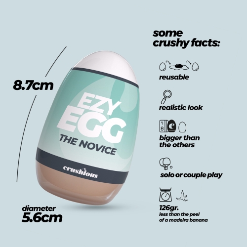 Мастурбатор-яйцо вагина реалистичный телесный CRUSHIOUS EZY EGG THE Novice - 9