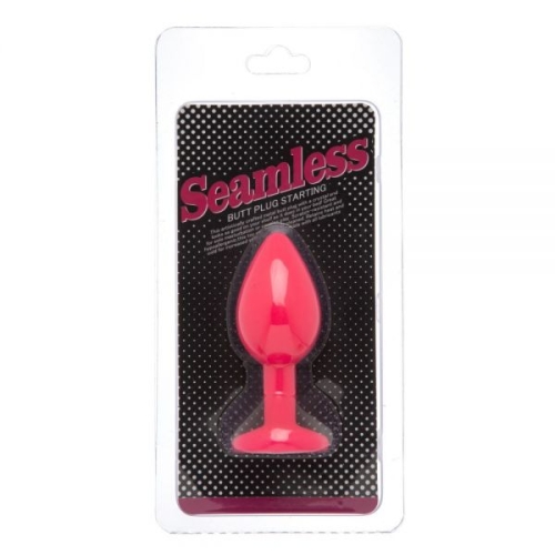 Анальна рожева пробочка з кристалом Pink Silicone Heart Light Pink S - 3
