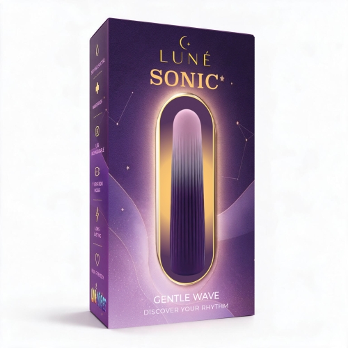 Гнучкий міні-вібратор фіолетово-рожевий градієнт UNIVIBE LUNE Sonic Gradient 10 режимів вібрації - 2