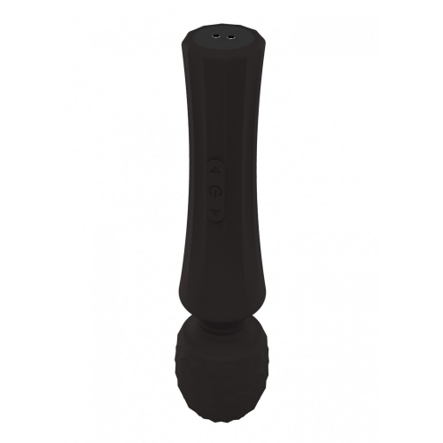 Вібромасажер Ванд у формі мікрофона чорного кольору Boss series Rechargeable Power Wand - 3