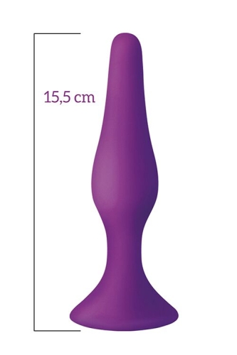 Анальна пробка на присоску фіолетова MAI Attraction Toys № 35 - 2