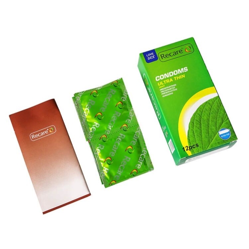 Презервативы ультратонкие аромат мята Recare Ultra Thin Mint Condoms 12 штук - 3