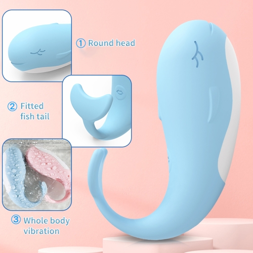 Виброяйцо вагинальное с пультом ДУ цвет розовый Cottelli Collection Cute whale - 2