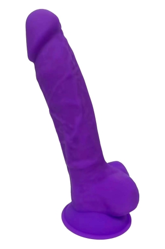 Фаллоимитатор реалистичный с мошонкой на присоске фиолетовый Dream Toys Real Love - 2
