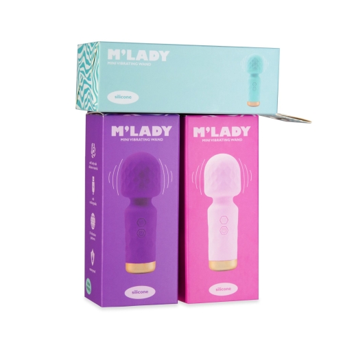 Вибромассажер Ванд мини фиолетовый BMS Factory M’Lady Mini Vibrating Wand - 6
