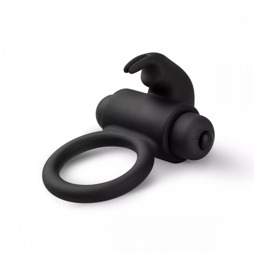 Ерекційне кільце чорного кольору Easy Toys Bunny Vibe Ring - 3