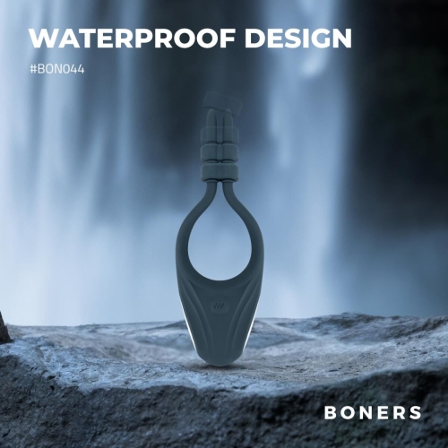 Ерекційне віброкільце на член синє Boners Adjustable Cockring - 10