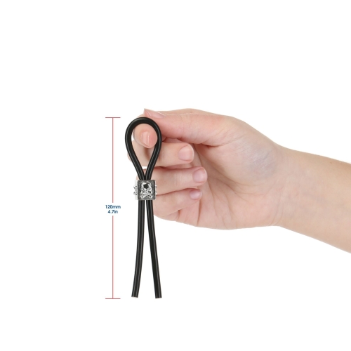Эрекционное лассо черного цвета LUX Active Tether - 3