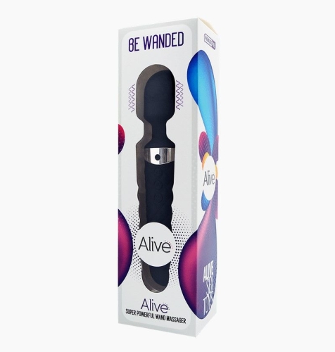 Вибромассажер ванд чёрный для интимных мест Alive Be Wanded - 2
