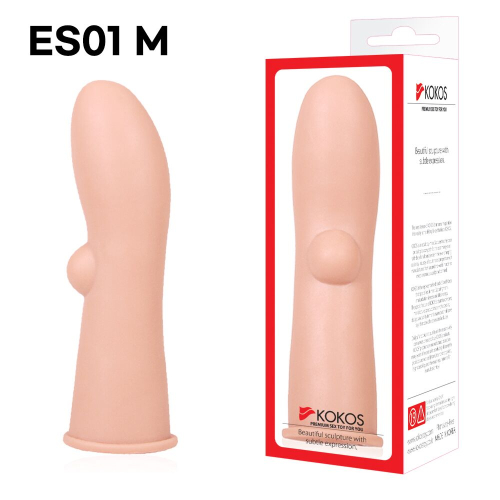Насадка на член телесного цвета Kokos Extreme Sleeve ES.01 размер M - 3